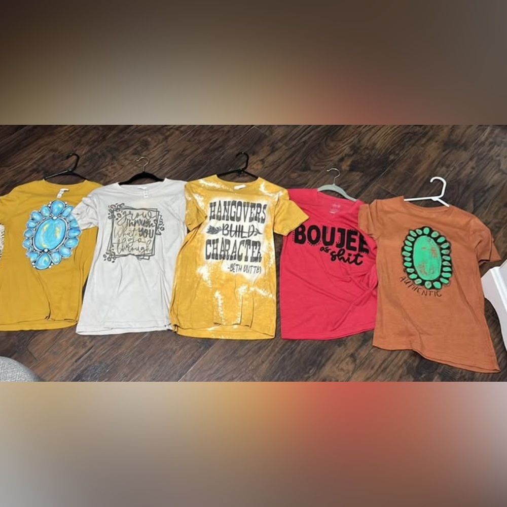 Graphic Kids T-Shirt Set - Yellow, Red, White